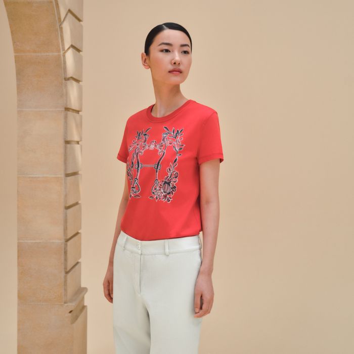 Tシャツ 《カルトゥッシュ》 | Hermès - エルメス-公式サイト