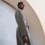 Cashmere wrap coat, gris crayon
