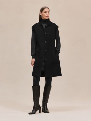 Belted cashmere long vest, View: Worn, worn, view 2 of 6