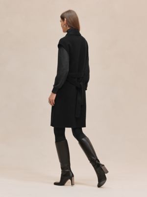 Belted cashmere long vest, View: Worn, worn, view 3 of 6