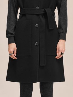 Belted cashmere long vest, View: Worn, worn, view 5 of 6