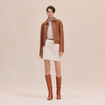 HERMÈS エルメス　ベージュ スリット入り　　スカート 春　夏　秋 HERMÈS エルメス ベージュ スリット入り スカート 春 夏 秋 HERMÈS