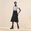 Flared skirt, noir, no stock
