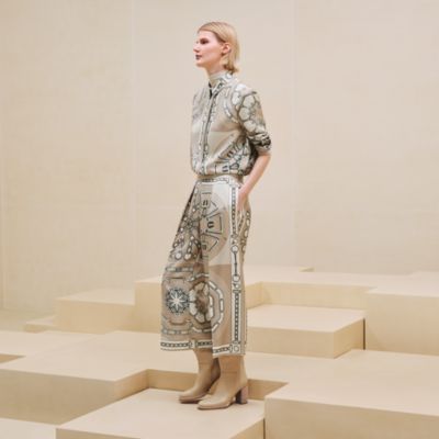 HERMES シルクパンツ