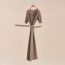 "Mosaique" belted caftan, gris/étoupe, no stock
