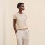 Short-sleeve cashmere sweater, beige palomino, no stock