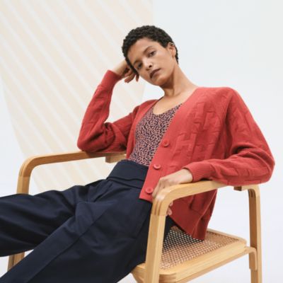 "H" long-sleeve cardigan