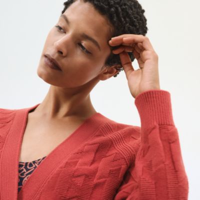 "H" long-sleeve cardigan