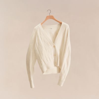 "H" long-sleeve cardigan