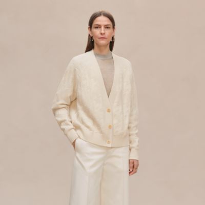 "H" long-sleeve cardigan