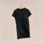 Vestido recto con bolsillo bordado, noir