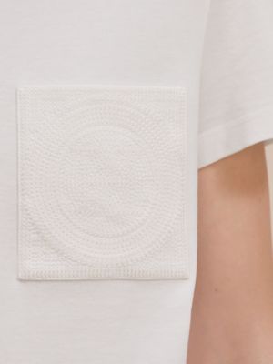 Robe droite poche brodée, Vue: Vue portée, worn, vue 5 sur 5
