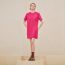 "Effet Kaleidoscope" t-shirt dress, rose canneberge, no stock
