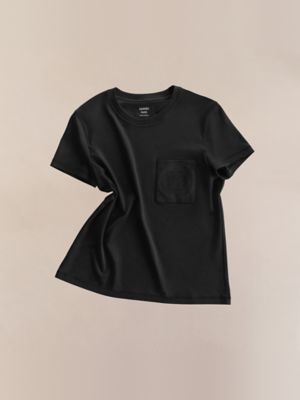 Camiseta recta con bolsillo bordado