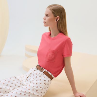 新品未使用✨ エルメス 新作 2025SS Tシャツ コーチングリミックス 38 マキシTシャツ 《コーチング・リミックス》 - ホワイト | Hermès