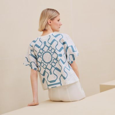 HERMES - 【ドンドン見直し】美品☆正規品 エルメス 15SS COACHING コーチング 馬具柄 コットン100% 半袖 Tシャツ カットソー レディース ホワイト 白 34 フランス製 h-g775_7.jpg