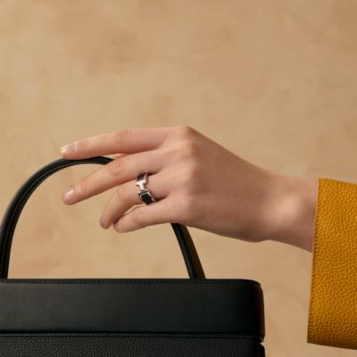 極美品】エルメス リング エリタージュ エケストル PM T52 12号 黒