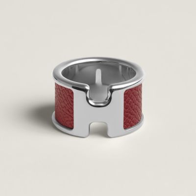 レザーブレスレット 《ケリー》 ドゥブルトゥール - レッド | Hermès