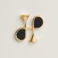 Cor H brooch, noir, no stock