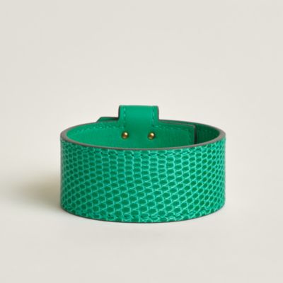 【HERMES】刺繍×レザー☆ブレスレット Kelly Twist H Filet PM HERMES】刺繍×レザー☆Kelly Twist H Filet PM ブレスレット