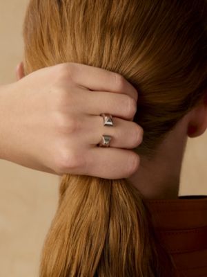 Athena double stud ring, View: Worn, worn, view 2 of 2