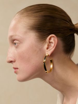Athena earrings, large model, View: Worn, worn, view 2 of 2