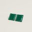 Formes Carre earrings, vert émeraude
