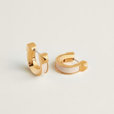 ピアス 《オランプ》 - ホワイト | Hermès - エルメス-公式サイト