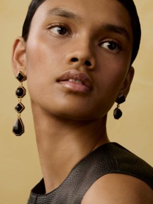 Joyaux de Cuir earrings, large model, View: Worn, worn, view 2 of 2