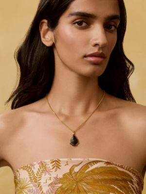 Joyaux de Cuir pendant, small model, View: Worn, worn, view 2 of 3