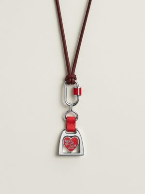 Les Curiosites Coeur Etrier pendant charm , View: front, front, view 6 of 8