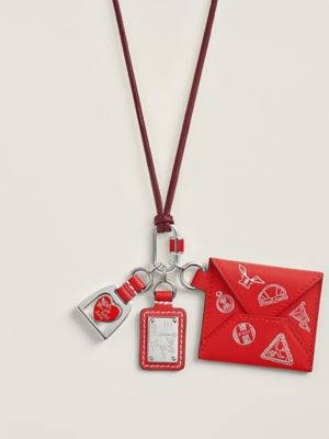 Les Curiosites Coeur Etrier pendant charm , View: front, front, view 8 of 8