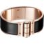 Enamel hinged bracelet, noir