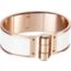 Enamel hinged bracelet, blanc