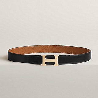 5382 Faubourg belt buckle & Reversible leather strap 32 mm