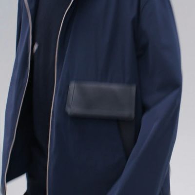 View: video, Hooded jacket with leather details