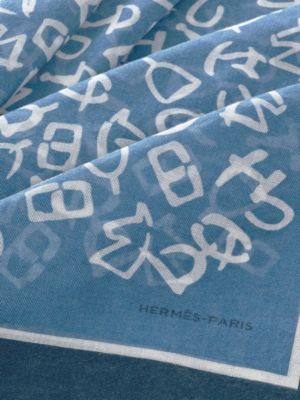 Calligraphie Equestre scarf 140, View: Detail, detail, view 3 of 3