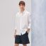 Camisa boxy com colarinho Louis, blanc
