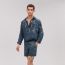 Camisa boxy "L'Instruction du Roy Patiné", océan