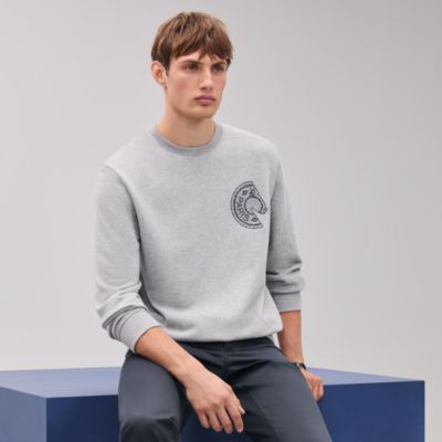 Crewneck sweater with Clou de Selle detail