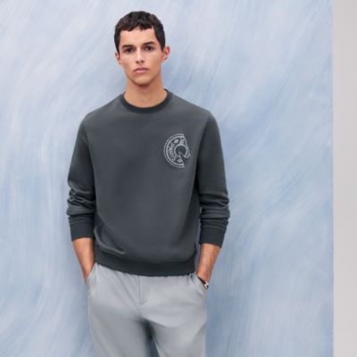 Crewneck sweater with Clou de Selle detail