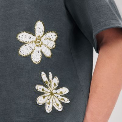 "Fleurs zigzag" t-shirt