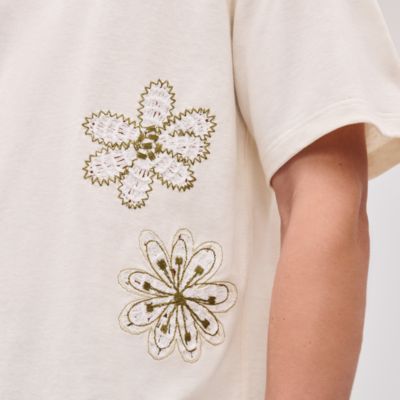 "Fleurs zigzag" t-shirt