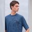 Camiseta "Fragments Equestres", bleu turquin