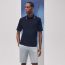 Camisa polo "Piqûres sellier", marine