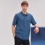 Camisa polo "Piqûres sellier", bleu turquin