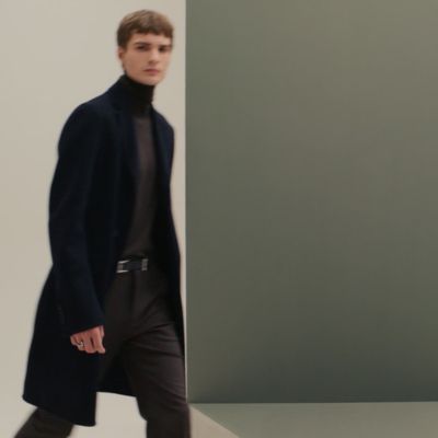 ジャケット・アウター HERMES Khaki Gray wool Stand collar Coat Hermès Jackets and Coats for Men | Hermès USA