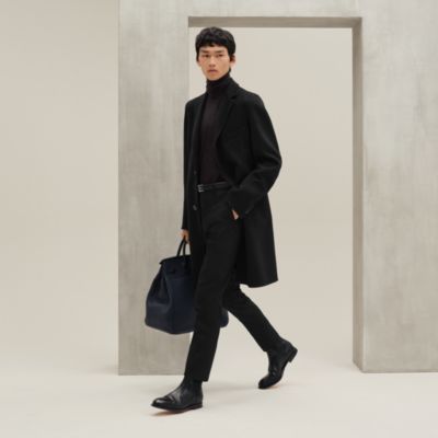 HERMES エルメス　コート　ブラック　Mサイズ　メンズ HERMES】【フランス製】【アウター】エルメス『ダッフルコート size48