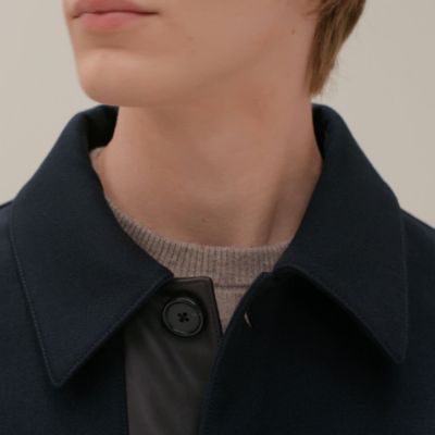 View: video, Overshirt with leather detail