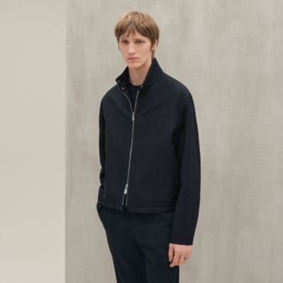 ジャケット・アウター HERMES Khaki Gray wool Stand collar Coat HERMES Khaki Gray wool Stand collar Coat Hermes jacket l - Gem